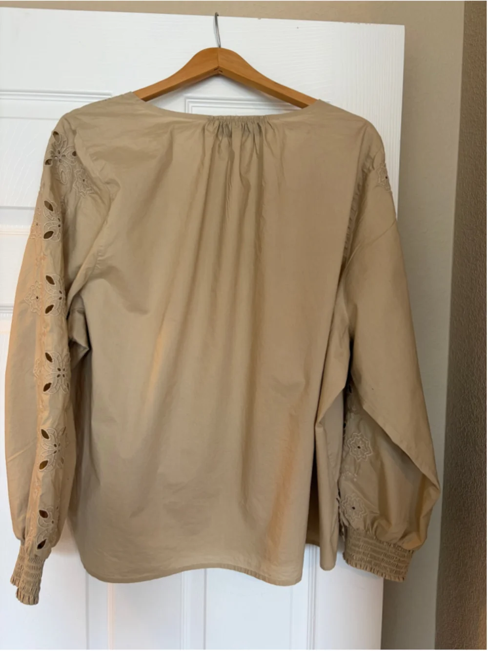 Lane Bryant Eyelet Peasant Blouse Size 22 Prairie Chic Romantic Countryside G13